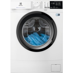 Стиральная машина Electrolux EW6S4R26BI Фронтальная загрузка, 6 кг, отжим 1200 об/мин, классы A-40%/A/В глубина 38 см, малый ЖК дисплей, программа с обработкой паром, инвертор