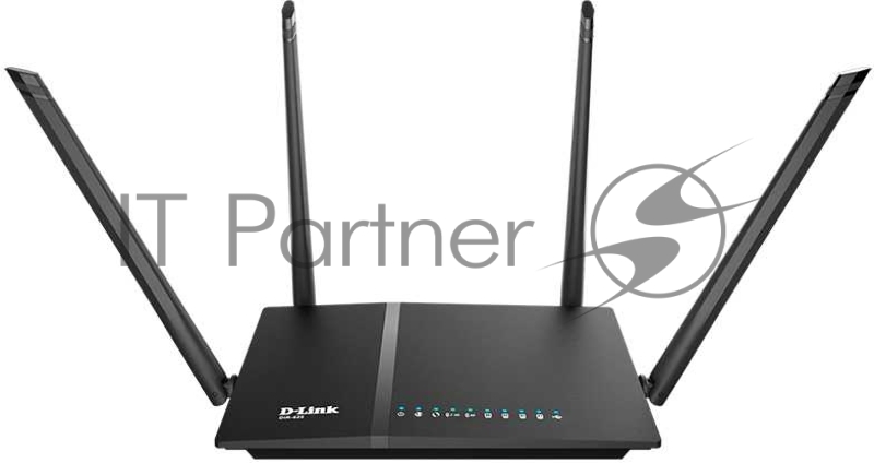 Роутер беспроводной D-Link DIR-825 (DIR-825/RU/R1A/R2A) AC1200 10/100/1000BASE-TX/4G черный