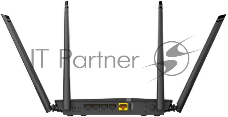 Роутер беспроводной D-Link DIR-825 (DIR-825/RU/R1A/R2A) AC1200 10/100/1000BASE-TX/4G черный