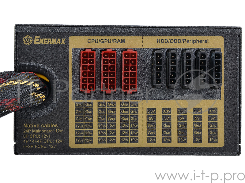 Блок питания Enermax Revolution87+ 850W (ERV850EWT-G) v.2.3, A.PFC,80 Plus Gold,Fan 14 cm,Modular,Retail