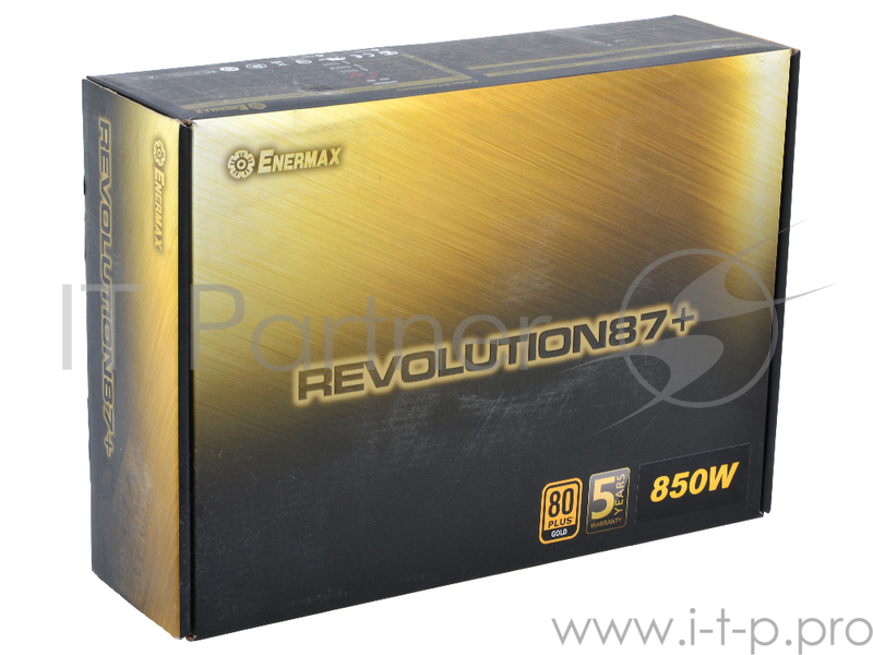 Блок питания Enermax Revolution87+ 850W (ERV850EWT-G) v.2.3, A.PFC,80 Plus Gold,Fan 14 cm,Modular,Retail