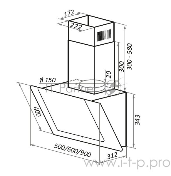 ВЫТЯЖКА MAUNFELD WIND PUSH 60 ЧЕРНЫЙ