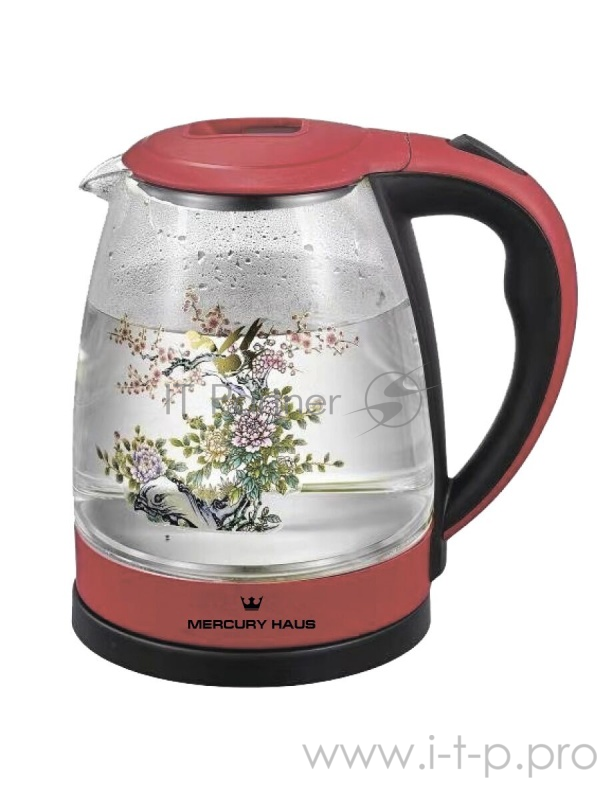 Чайник электрический Mercury Haus MC-6632 (12) 2,0 л. 2200 W (терморисунок), стекло