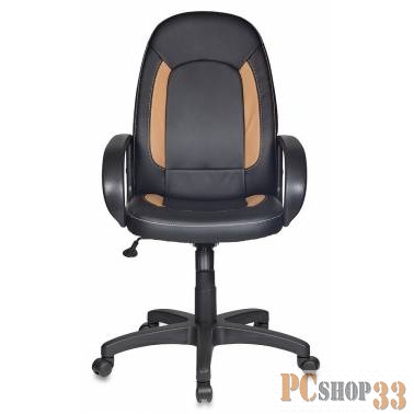 Кресло руководителя Бюрократ CH-826/B+BG вставки бежевый сиденье черный искусственная кожа