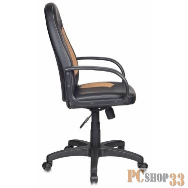 Кресло руководителя Бюрократ CH-826/B+BG вставки бежевый сиденье черный искусственная кожа