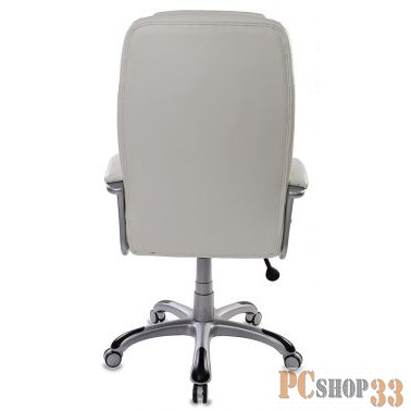 Кресло руководителя Бюрократ T-9905S/WHITE белый искусственная кожа (пластик серебро)
