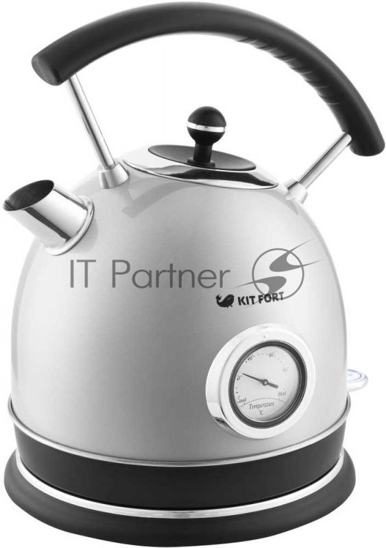Чайник электрический Kitfort KT-664-2 1.8л. 2200Вт серый (корпус: нержавеющая сталь)