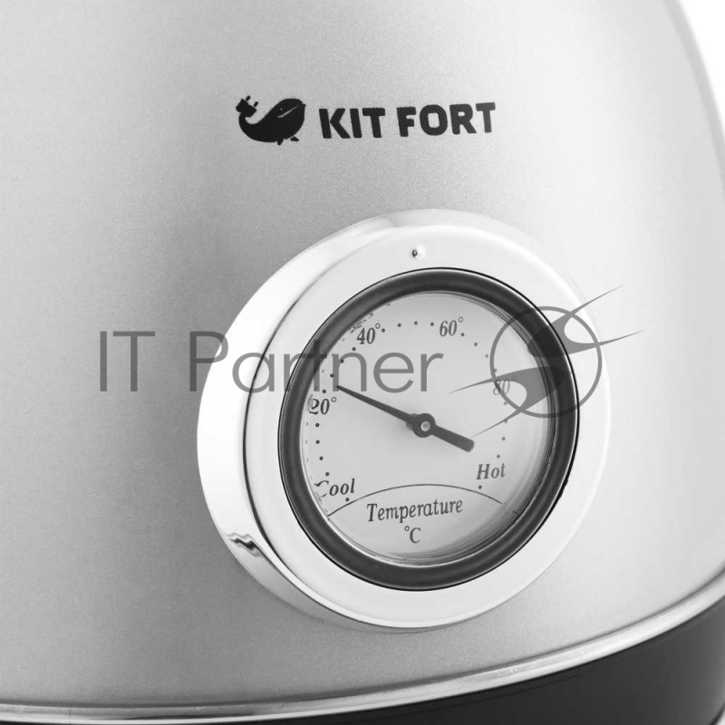 Чайник электрический Kitfort KT-664-2 1.8л. 2200Вт серый (корпус: нержавеющая сталь)