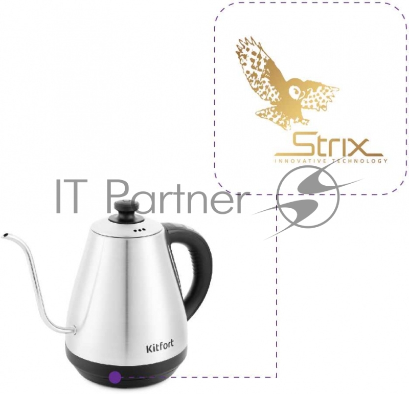 Чайник электрический Kitfort KT-689 1л. 2200Вт нержавеющая сталь (корпус: нержавеющая сталь)