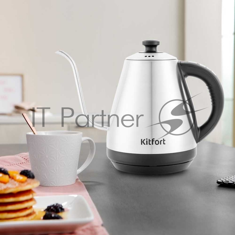 Чайник электрический Kitfort KT-689 1л. 2200Вт нержавеющая сталь (корпус: нержавеющая сталь)