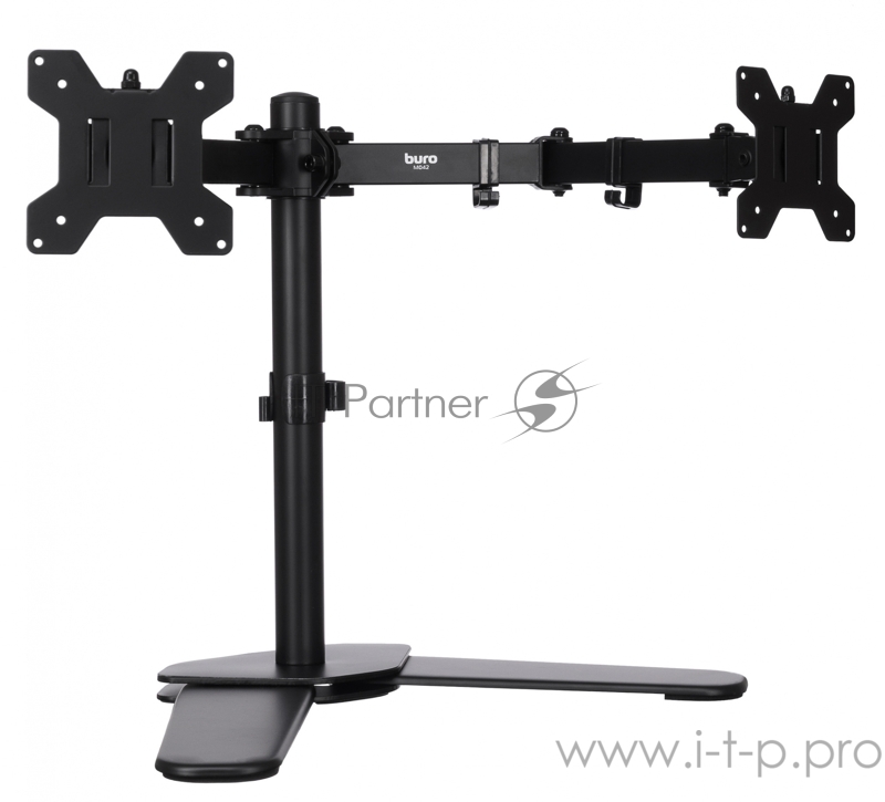 Кронштейн для мониторов ЖК Buro M042 черный 15-32 макс.8кг крепление к столешнице поворот и наклон
