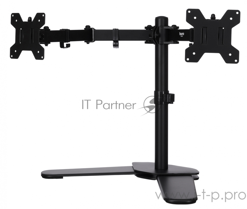 Кронштейн для мониторов ЖК Buro M042 черный 15-32 макс.8кг крепление к столешнице поворот и наклон