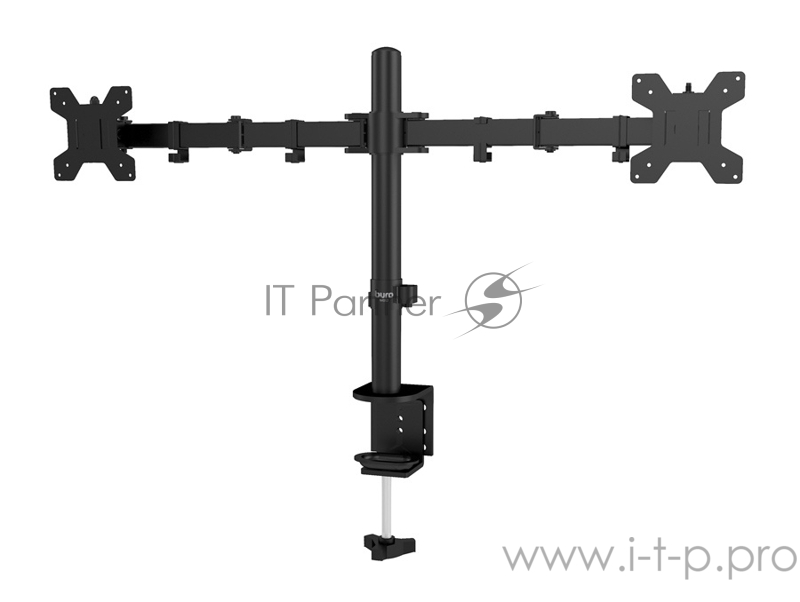 Кронштейн для мониторов ЖК Buro M052 черный 15-32 макс.8кг крепление к столешнице поворот и наклон