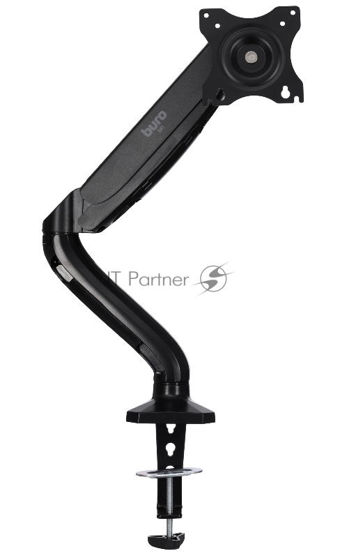 Кронштейн для мониторов ЖК Buro M1 черный 15-32 макс.9кг крепление к столешнице поворот и наклон
