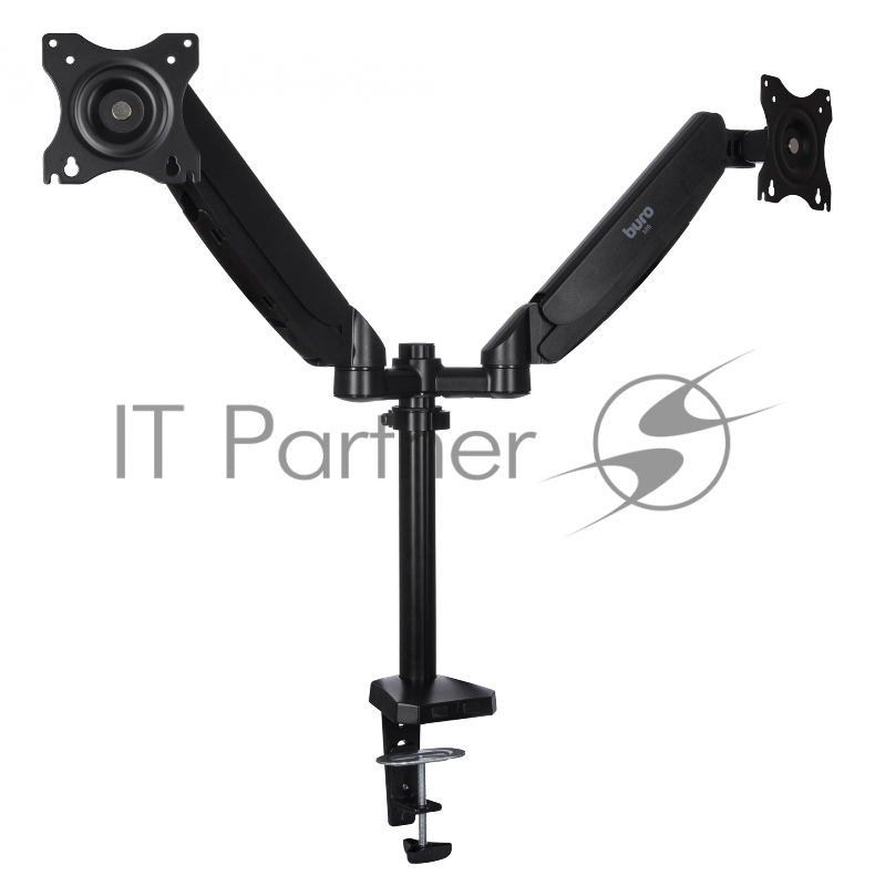 Кронштейн для мониторов ЖК Buro M9 черный 15-32 макс.7кг крепление к столешнице поворот и наклон