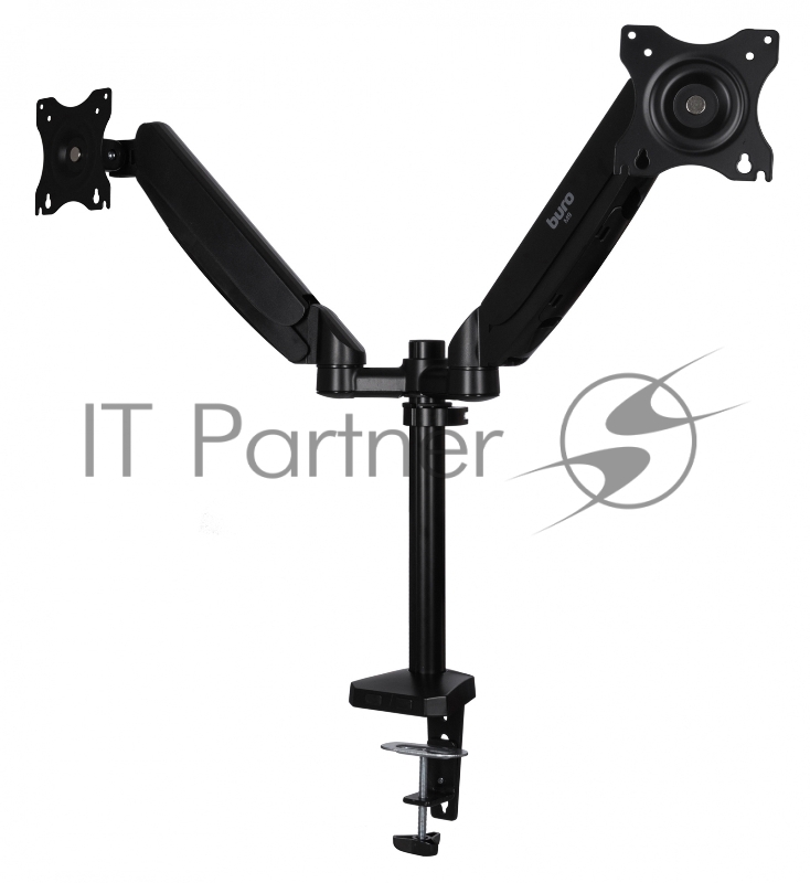 Кронштейн для мониторов ЖК Buro M9 черный 15-32 макс.7кг крепление к столешнице поворот и наклон