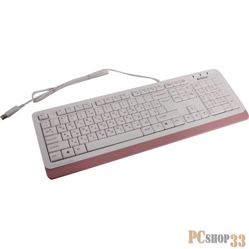 Клавиатура A4 Fstyler FK10 белый/розовый USB Multimedia