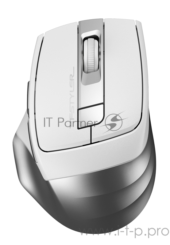 Мышь A4 Fstyler FG35 серебристый/белый оптическая (2000dpi) беспроводная USB (6but)