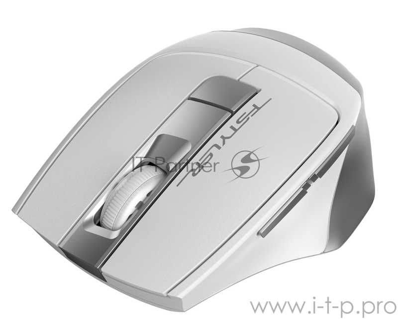 Мышь A4 Fstyler FG35 серебристый/белый оптическая (2000dpi) беспроводная USB (6but)