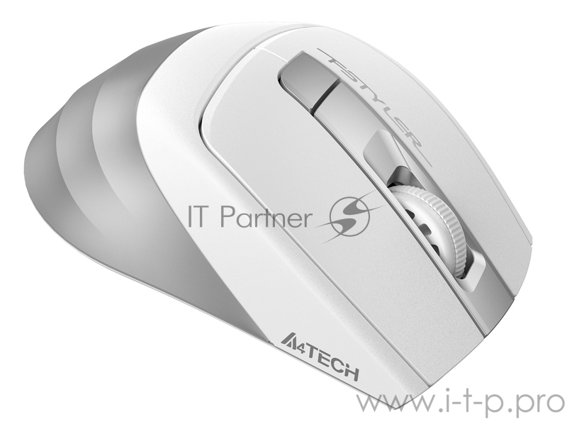 Мышь A4 Fstyler FG35 серебристый/белый оптическая (2000dpi) беспроводная USB (6but)