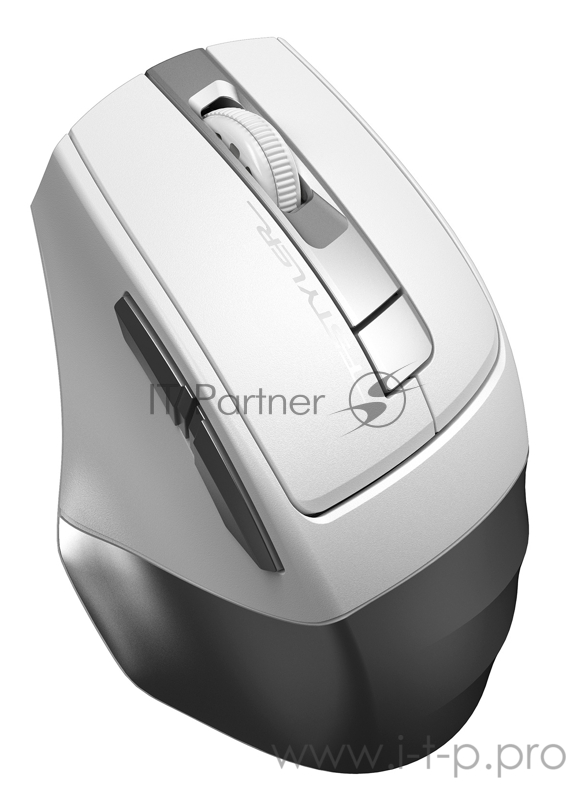 Мышь A4 Fstyler FG35 серебристый/белый оптическая (2000dpi) беспроводная USB (6but)