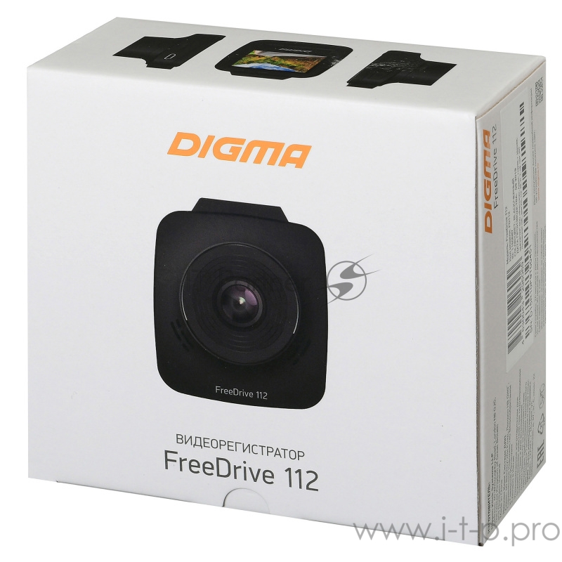Видеорегистратор Digma FreeDrive 112 черный 1.3Mpix 1080x1920 1080p 150гр. GP1247