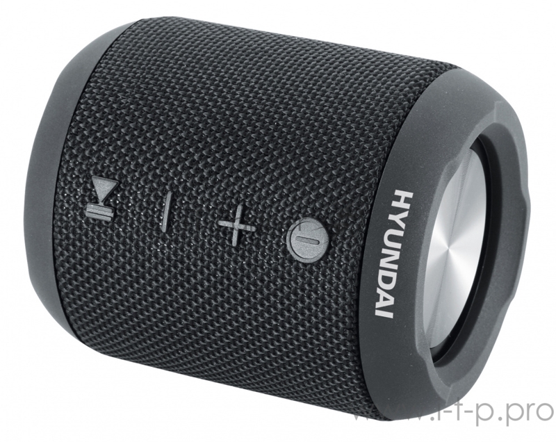 Колонка порт. Hyundai H-PAC300 черный 7W 1.0 BT/3.5Jack/USB 10м 2200mAh