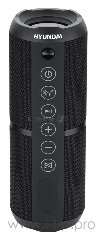 Колонка порт. Hyundai H-PAC320 черный 20W 1.0 BT/3.5Jack/USB 10м 4400mAh