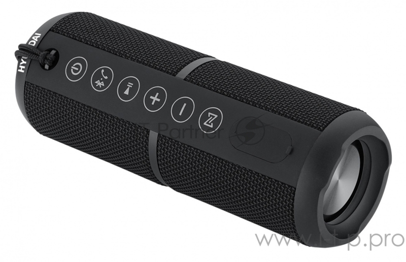 Колонка порт. Hyundai H-PAC320 черный 20W 1.0 BT/3.5Jack/USB 10м 4400mAh