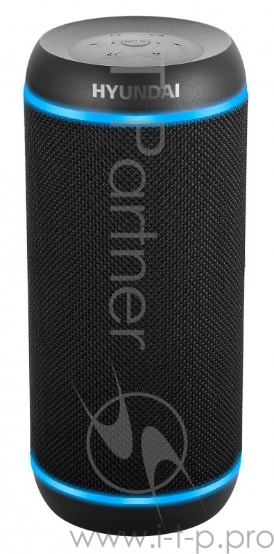 Колонка порт. Hyundai H-PAC380 черный 30W 1.0 BT/3.5Jack/USB 10м 6600mAh