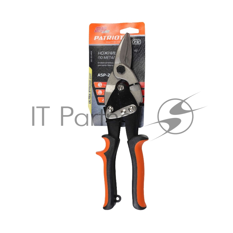 Ножницы по металлу PATRIOT ASP-250R, правый рез, CRV, двухкомпонентные рукоятки, 250мм