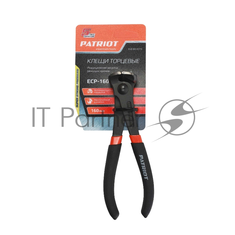 Клещи торцевые PATRIOT ECP-160, обрезиненные рукоятки, 160мм