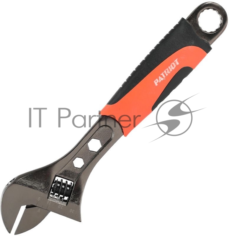 Ключ разводной Patriot AWF-250, обрезиненная ручка, 250мм
