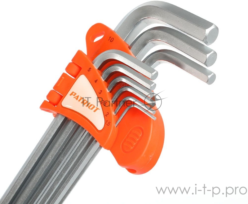 Набор ключей PATRIOT SKH-9EL, шестигранные с шаром, экстра длинные, 1,5-10мм, CRV, 9 шт