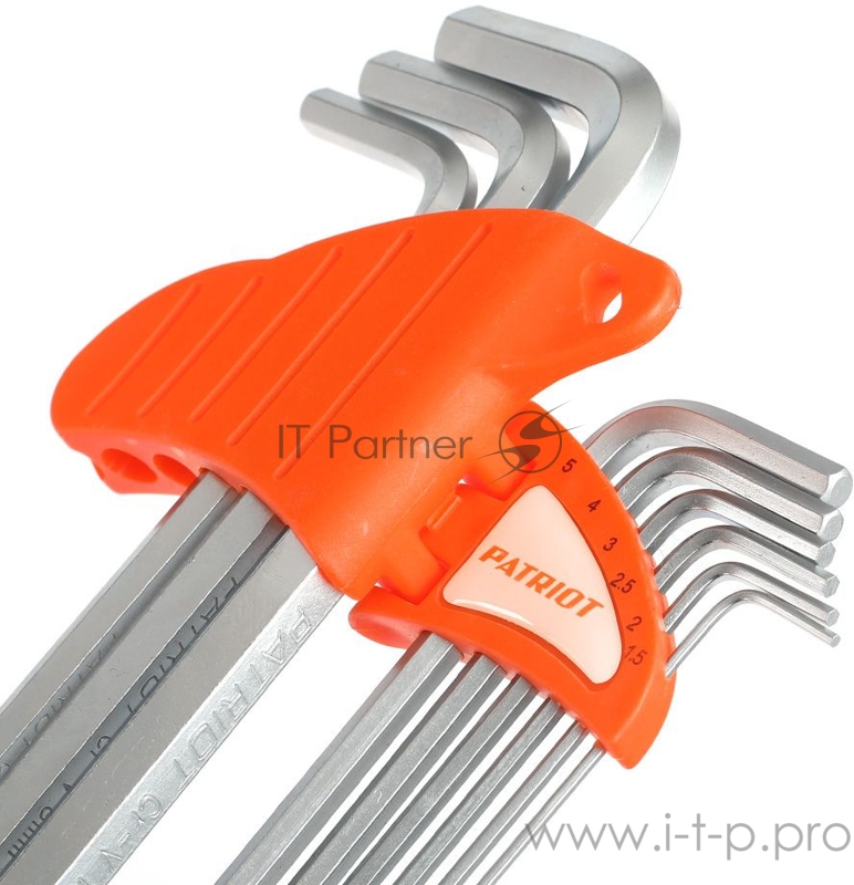 Набор ключей PATRIOT SKH-9EL, шестигранные с шаром, экстра длинные, 1,5-10мм, CRV, 9 шт