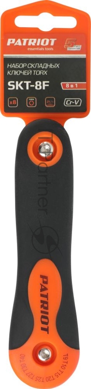 Набор ключей PATRIOT SKT-8F, TORX, T9-T40 складные, CRV, 8-в-1