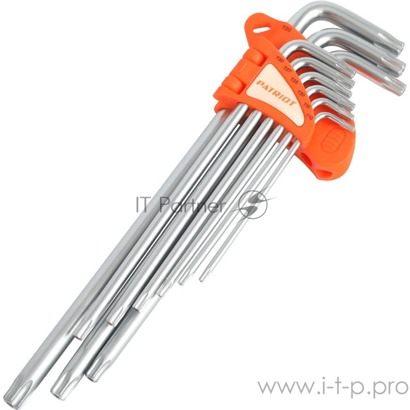 Набор ключей PATRIOT SKТ-9EL, TORX, экстра длинные, T10-T50, CRV, 9 шт