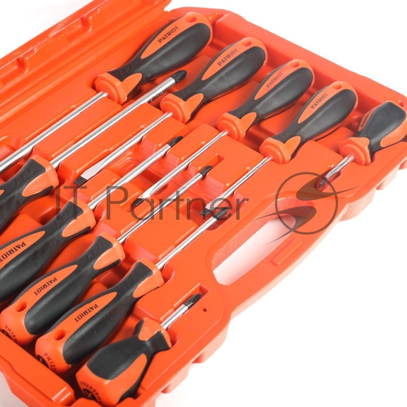 Набор отверток Patriot SSP-10, CR-V,пластиковый кейс, 10шт