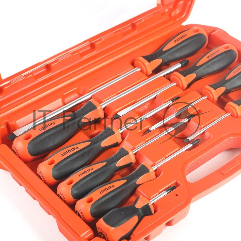 Набор отверток Patriot SSP-10, CR-V,пластиковый кейс, 10шт