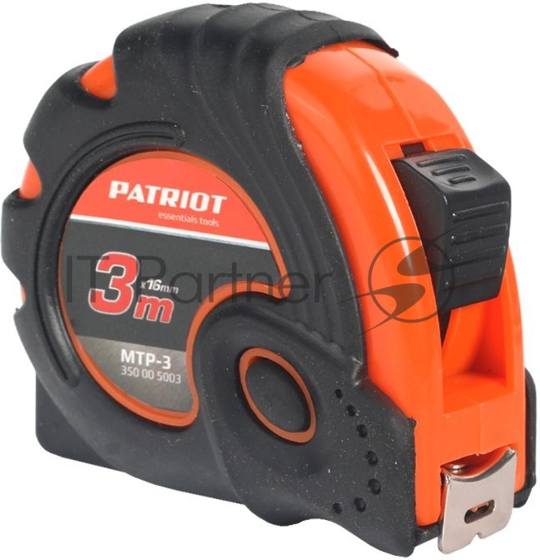 Рулетка PATRIOT MTP-3, ударопрочный корпус, обрезиненная, 3м