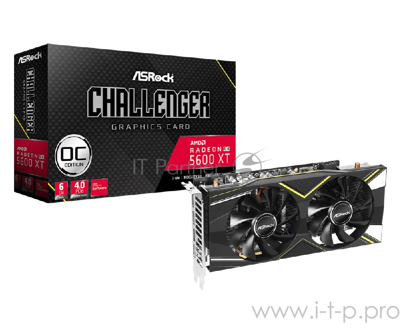 Видеокарта RX 5600 XT Challenger D 6G OC RX 5600 XT, 6GB, 192bit, GDDR6, HDMI, DP x3, (RX5600XT CLD 6GO)
