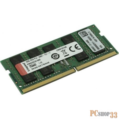 Модуль памяти Kingston DRAM 16GB 2400MHz DDR4 ECC CL17 SODIMM 2Rx8 Micron E EAN: 740617278323