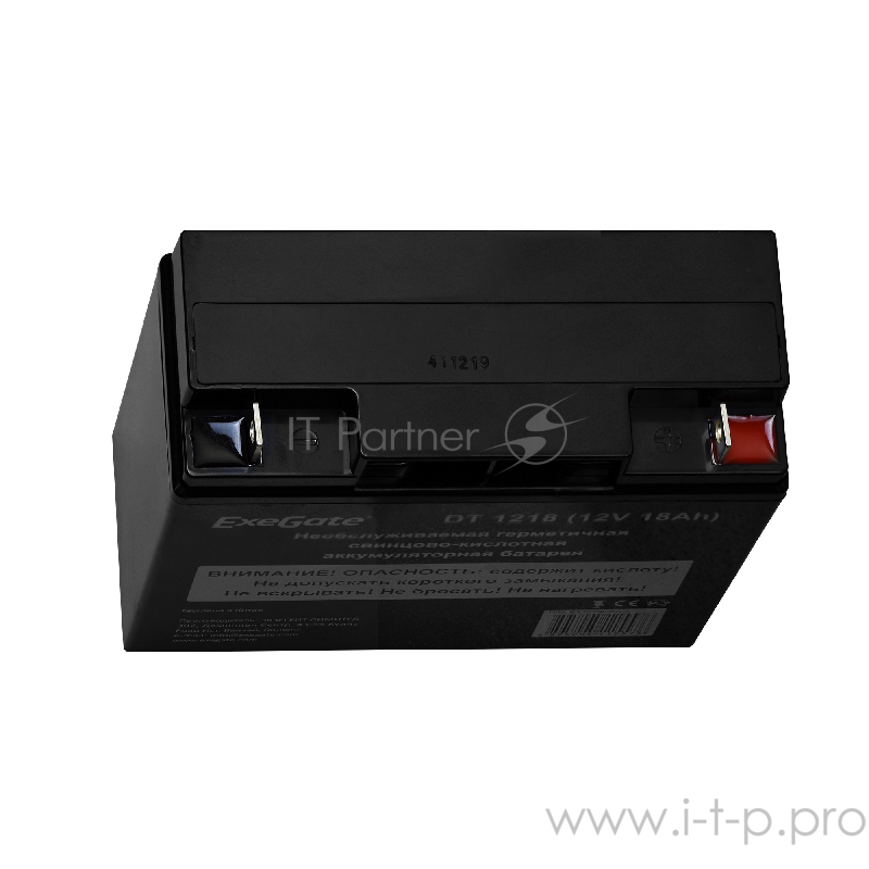 Аккумуляторная батарея ExeGate DT 1218 (12V 18Ah), клеммы под болт М5