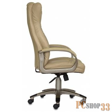 Кресло руководителя Бюрократ CH-879Y/Beige бежевый искусственная кожа (пластик золото)