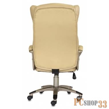 Кресло руководителя Бюрократ CH-879Y/Beige бежевый искусственная кожа (пластик золото)