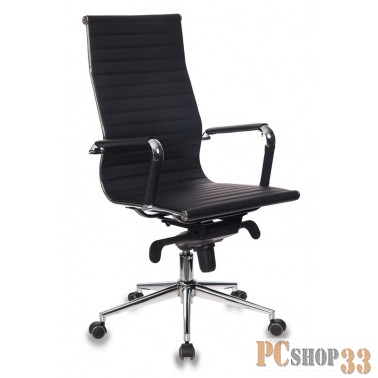 Кресло руководителя Бюрократ CH-883MB/BLACK черный искусственная кожа крестовина хром