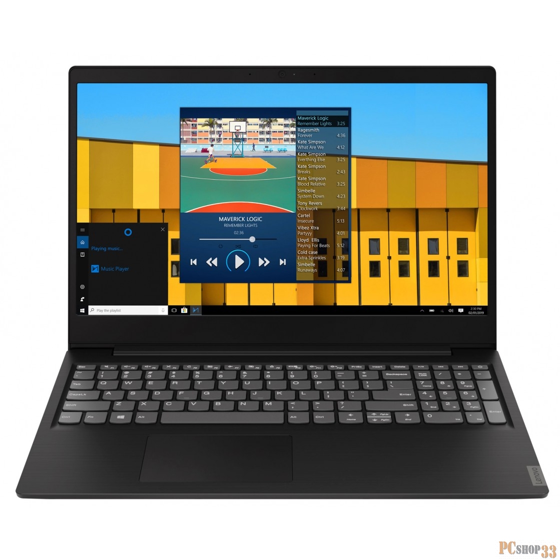 Ноутбук Lenovo IdeaPad S145-15IWL Core i3 8145U/4Gb/SSD512Gb/Intel UHD Graphics 620/15.6/TN/FHD (1920x1080)/Windows 10/black/WiFi/BT/Cam