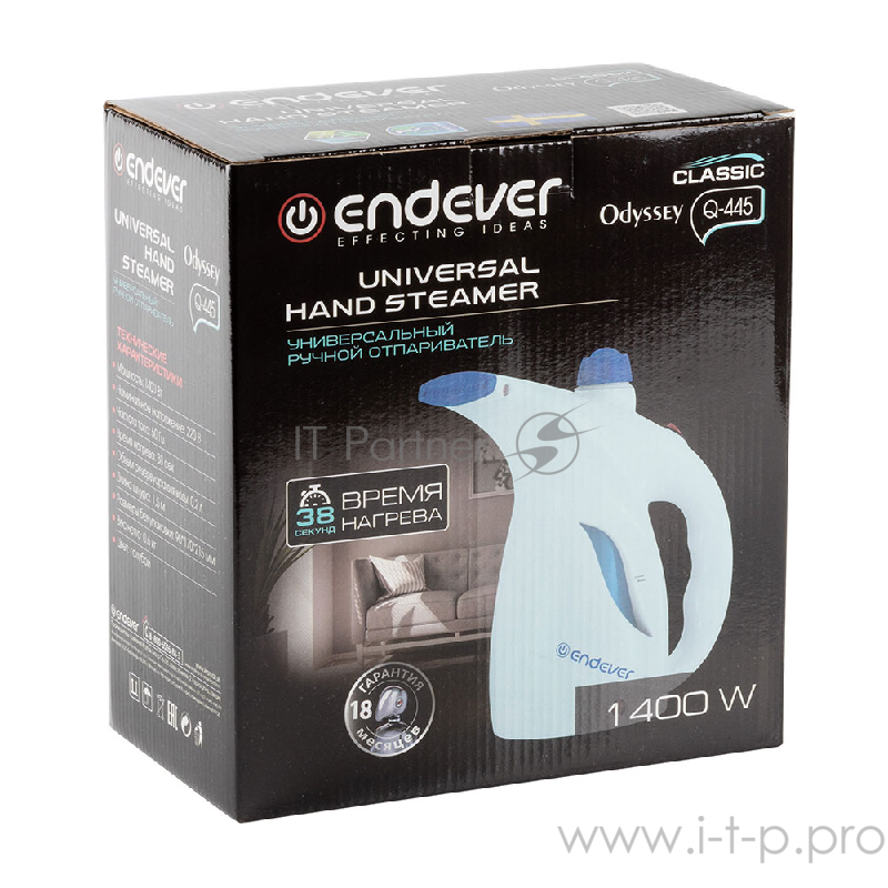 Компактный отпариватель ENDEVER ODYSSEY Q-445