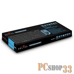 Клавиатура + мышь Oklick 200M клав:черный мышь:черный USB беспроводная