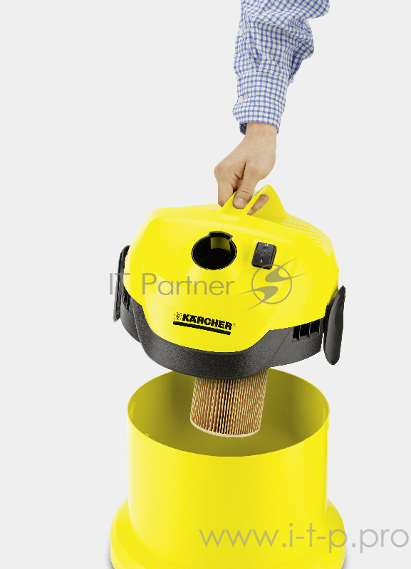 Строительный пылесос Karcher WD 2 1000Вт (уборка: сухая/сбор воды) желтый